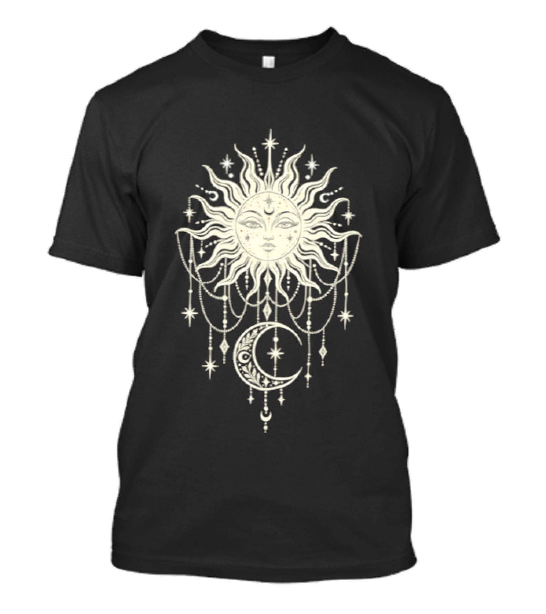 Sun And Moon Celestial Mandala Boho Aesthetic T-Shirt