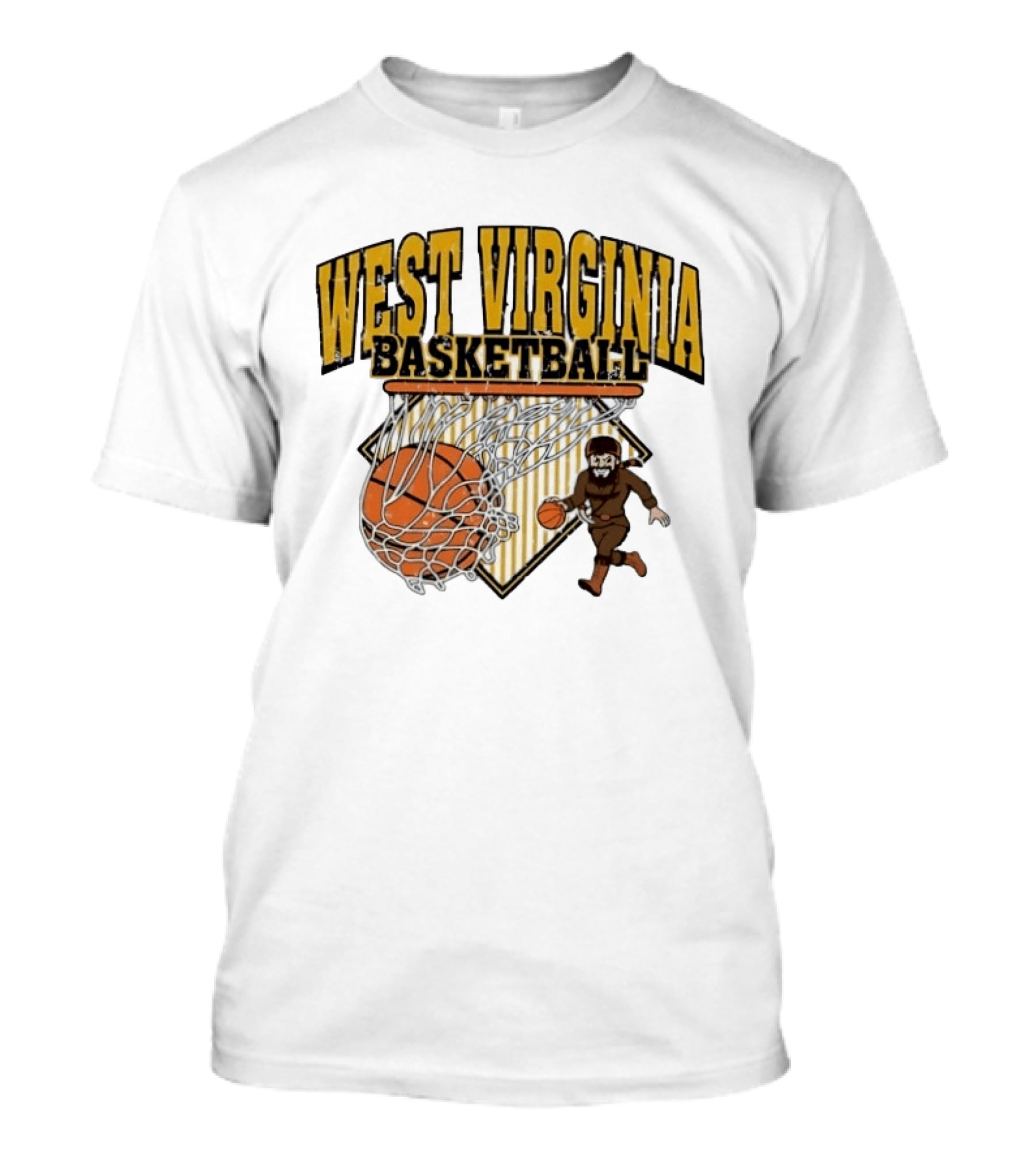 West Virginia Basketball Mountaineer Dunking Legend T-Shirt