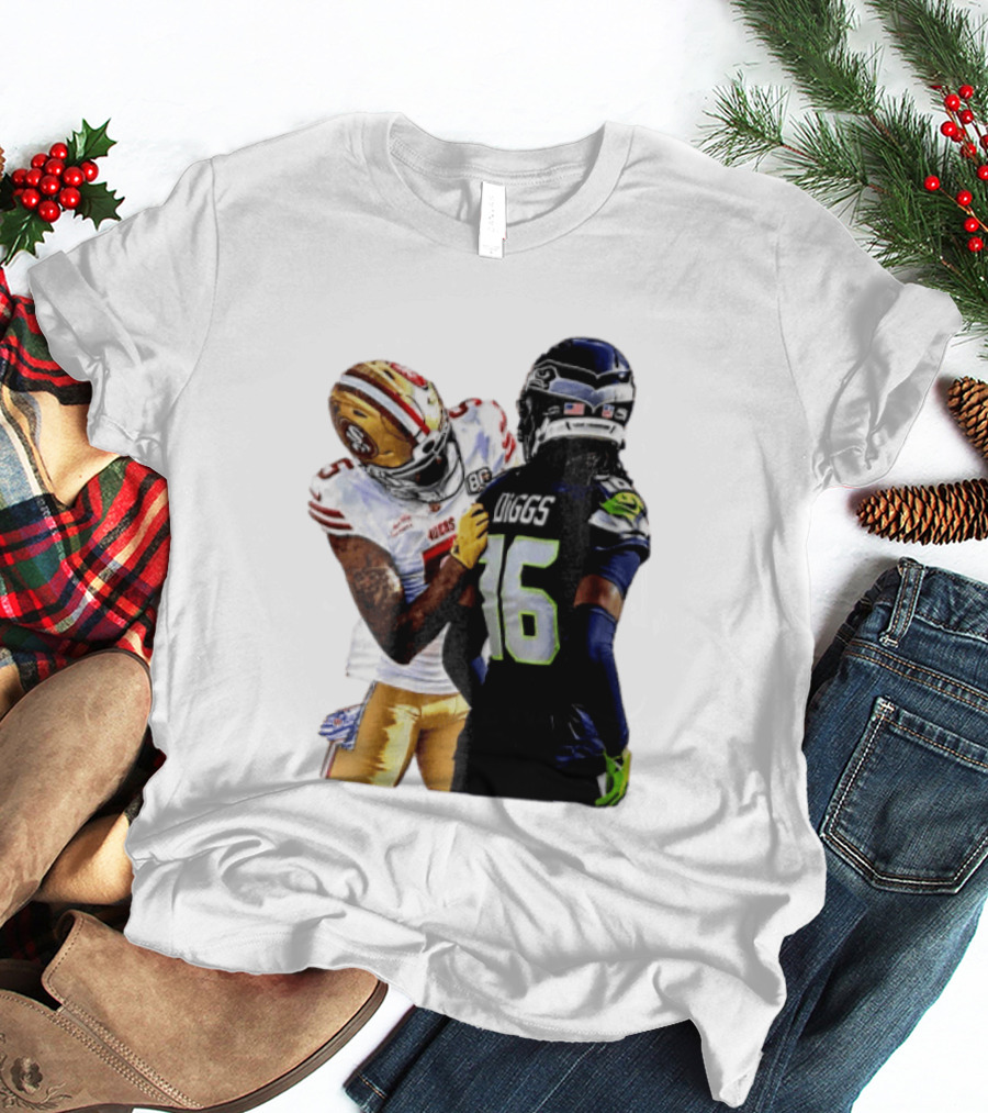 49ers Vs Seahawks NFL Showdown Player Diggs Number 16 Sports Moment T-Shirt