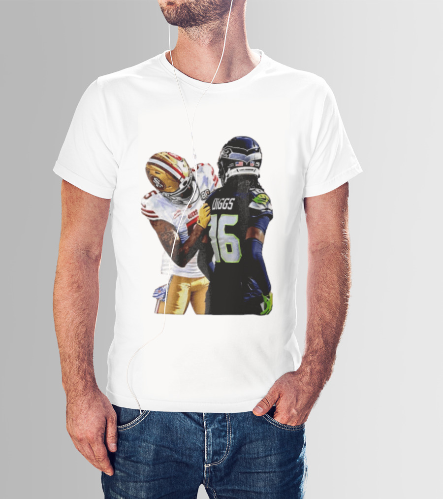 49ers Vs Seahawks NFL Showdown Player Diggs Number 16 Sports Moment T-Shirt