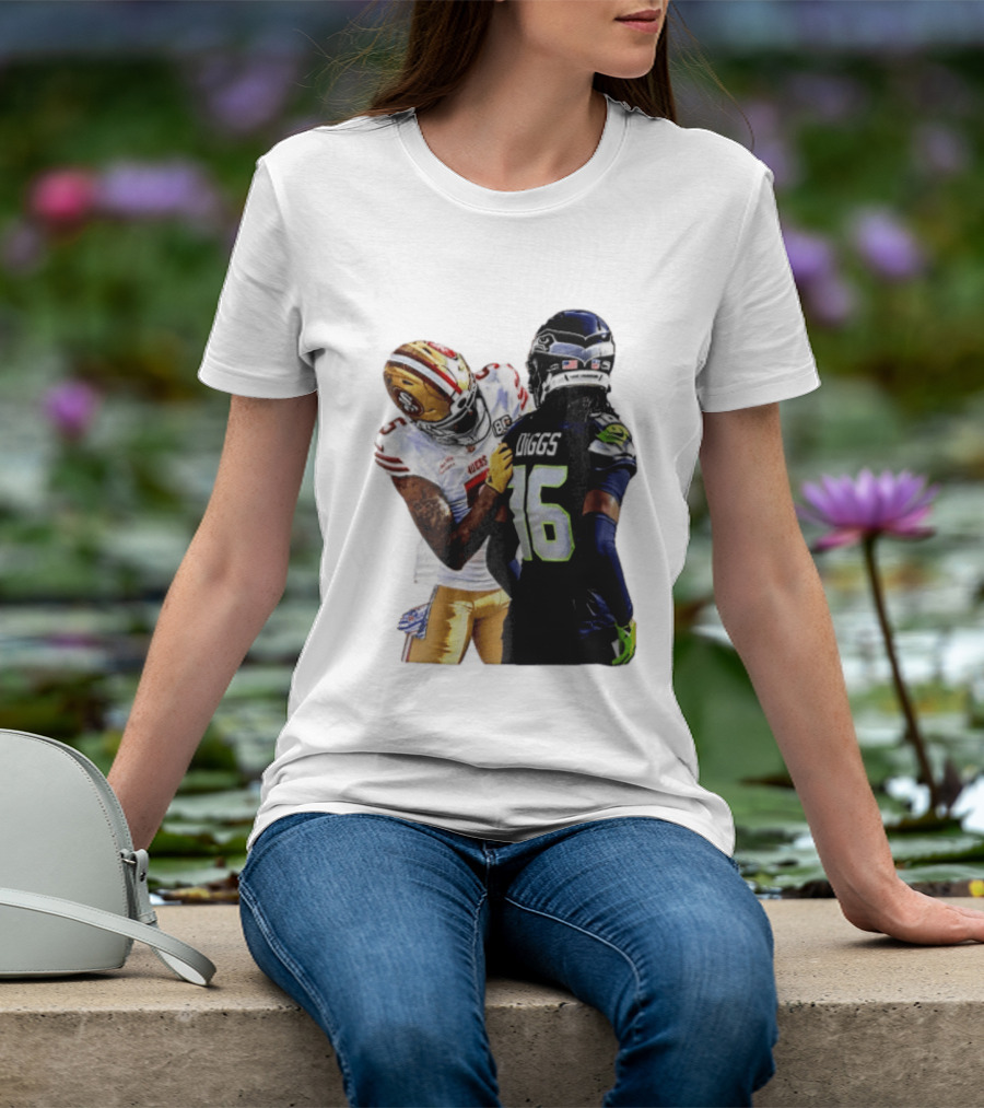 49ers Vs Seahawks NFL Showdown Player Diggs Number 16 Sports Moment T-Shirt
