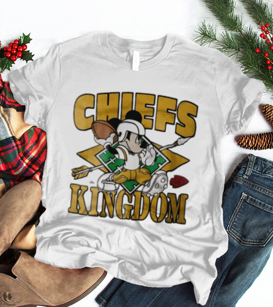 Chiefs Kingdom Disney Mickey Mouse Kansas City Football T-Shirt