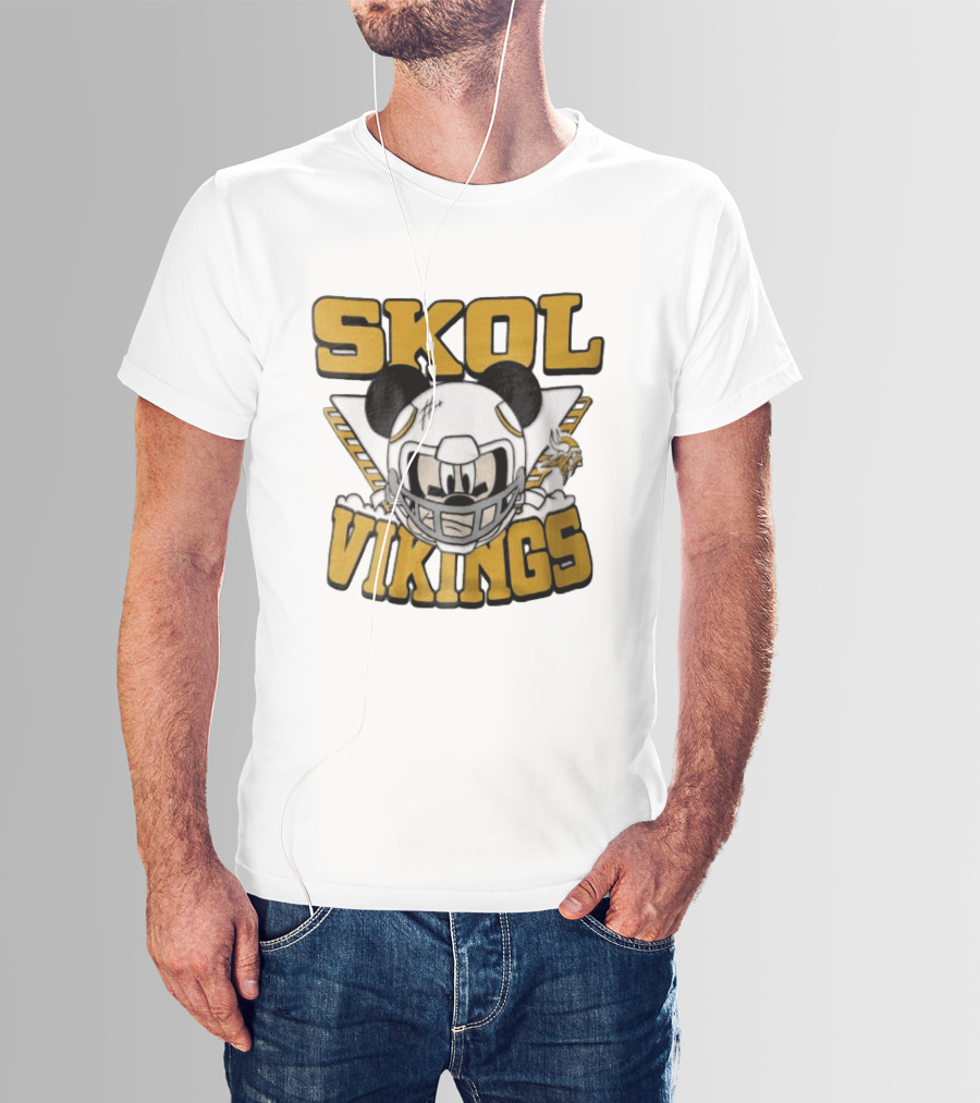Disney Mickey Mouse Skol Vikings Minnesota Vikings Football T-Shirt