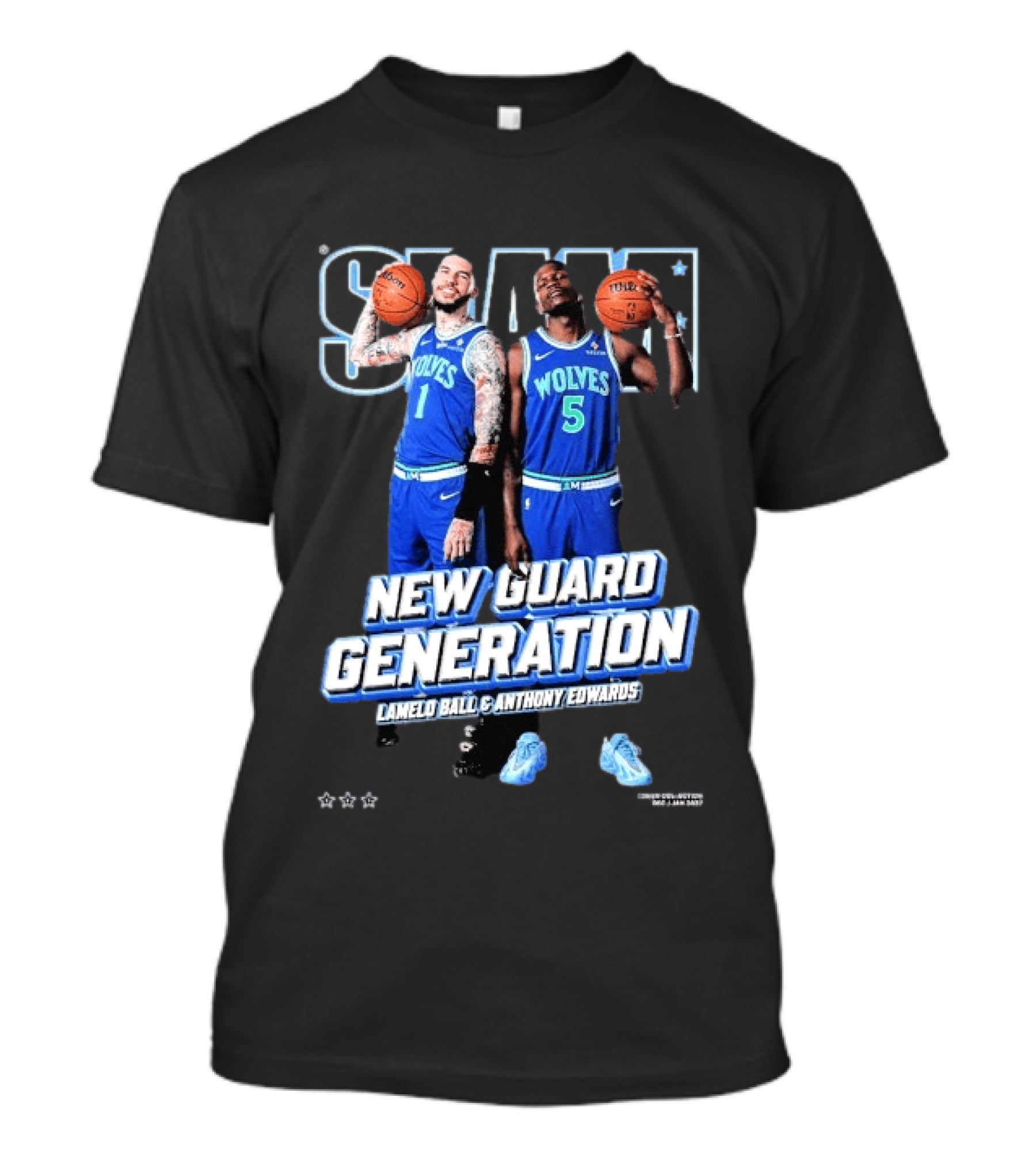 Anthony Edwards And LaMelo Ball SLAM Wolves New Guard Generation T-Shirt