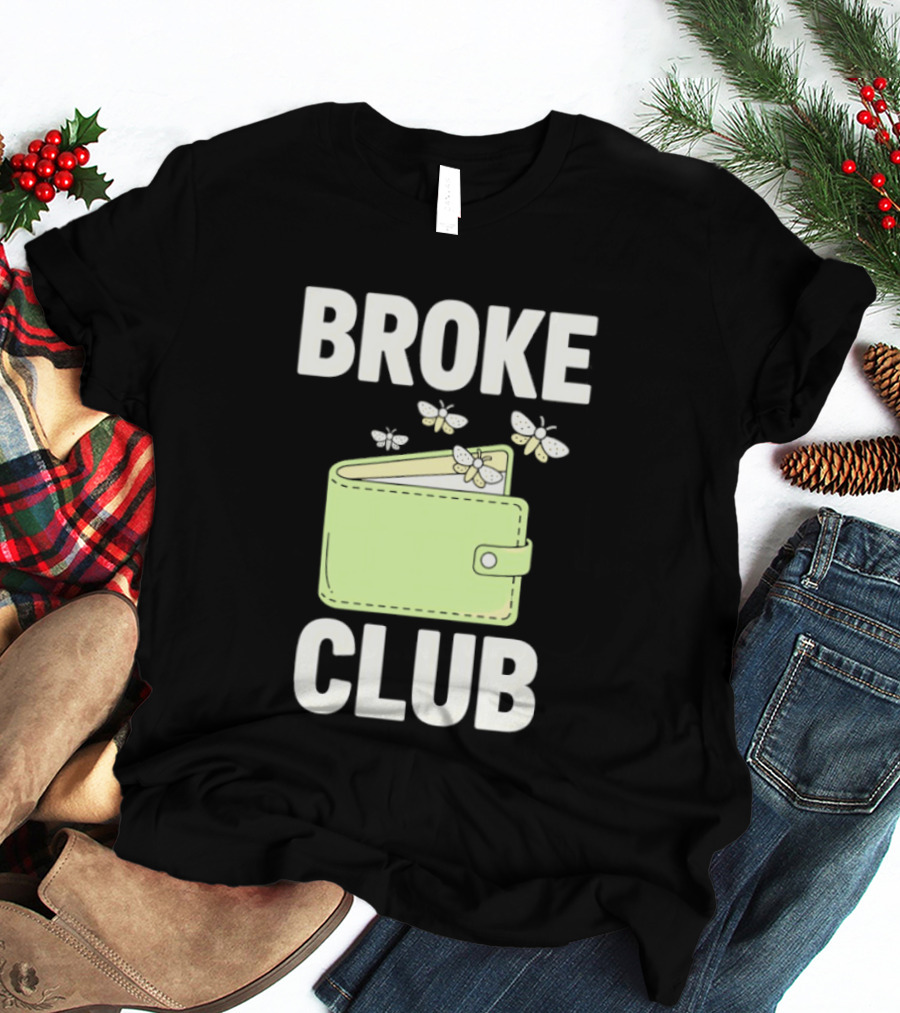 Broke Club Butterfly Empty Wallet T-Shirt