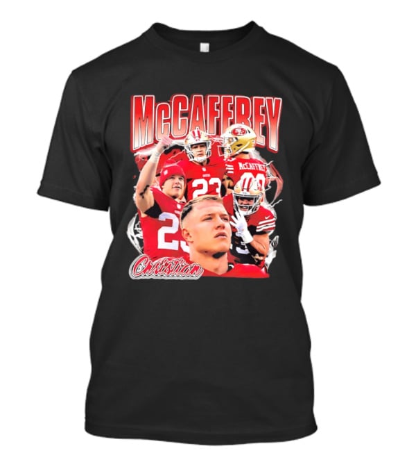 Christian McCaffrey San Francisco 49ers Football McCaffrey 23 NFL Player T-Shirt