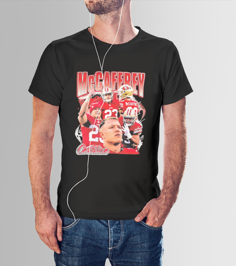 Christian McCaffrey San Francisco 49ers Football McCaffrey 23 NFL Player T-Shirt