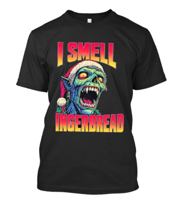 I Smell Gingerbread Christmas Zombie Santa T-Shirt