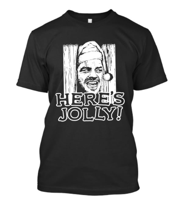 Jack Nicholson The Shining Here's Jolly Christmas Santa Face T-Shirt