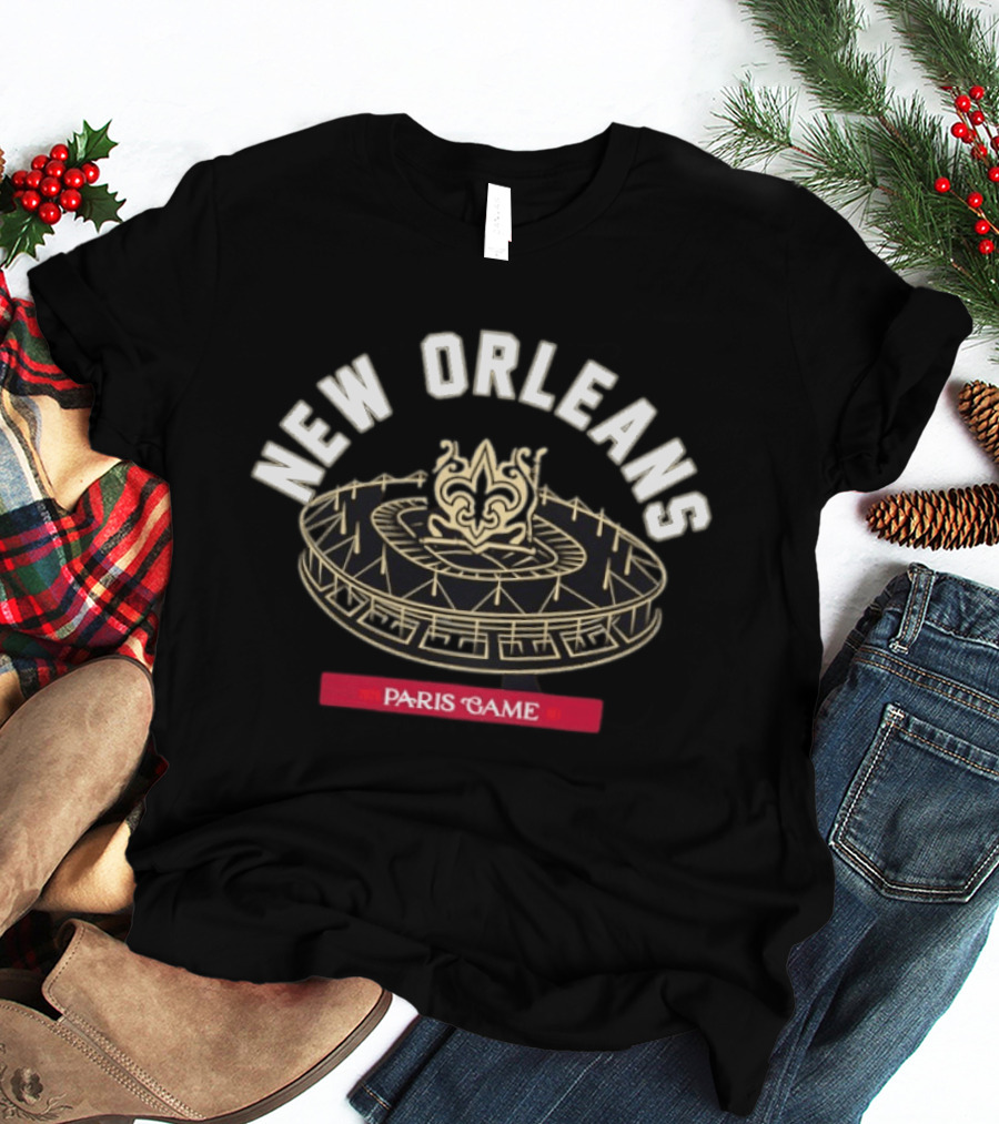 New Orleans Saints Paris Game Stadium 2026 T-Shirt