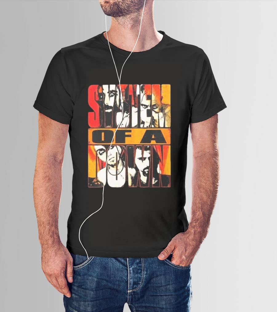 System Of A Down Face Collage Sick New World Festival Texas 2026 Heavy Metal Rock Band T-Shirt