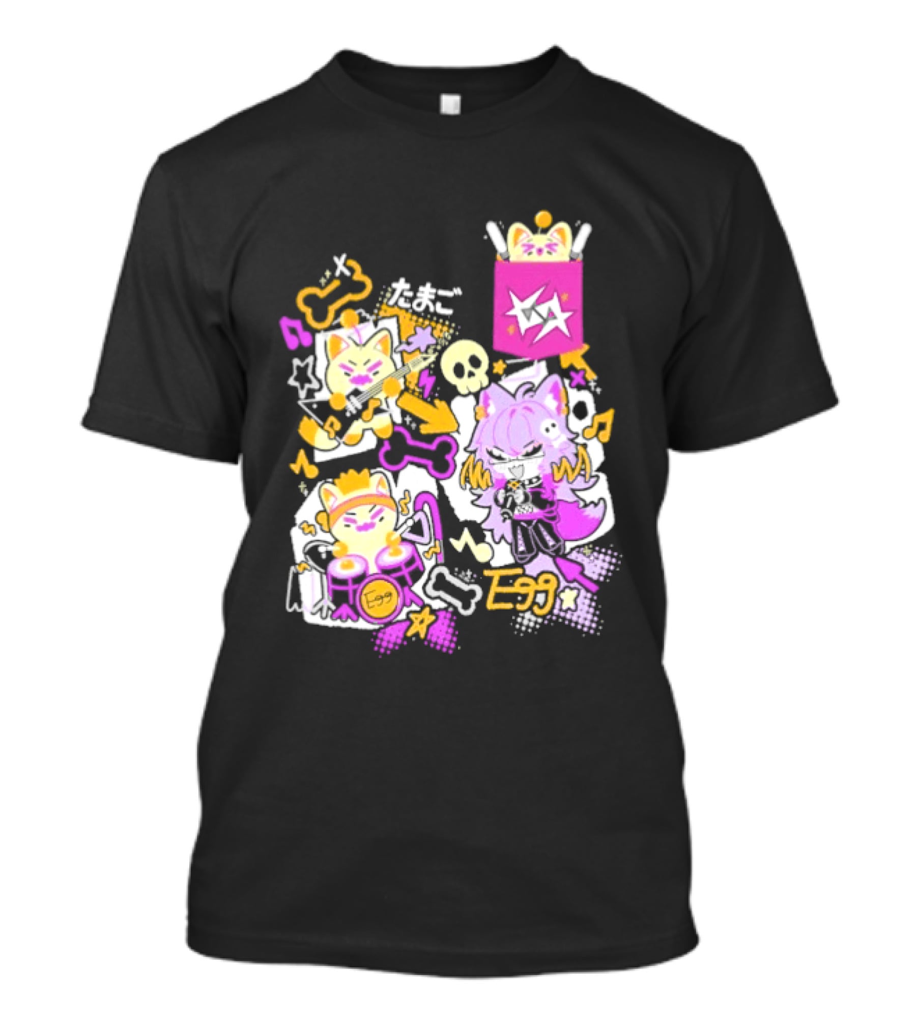 OverEzEggs Aspiring Idol Gamersupps Lucky Cat Gaming Power T-Shirt