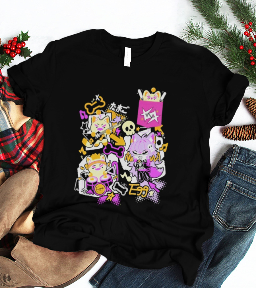 OverEzEggs Aspiring Idol Gamersupps Lucky Cat Gaming Power T-Shirt