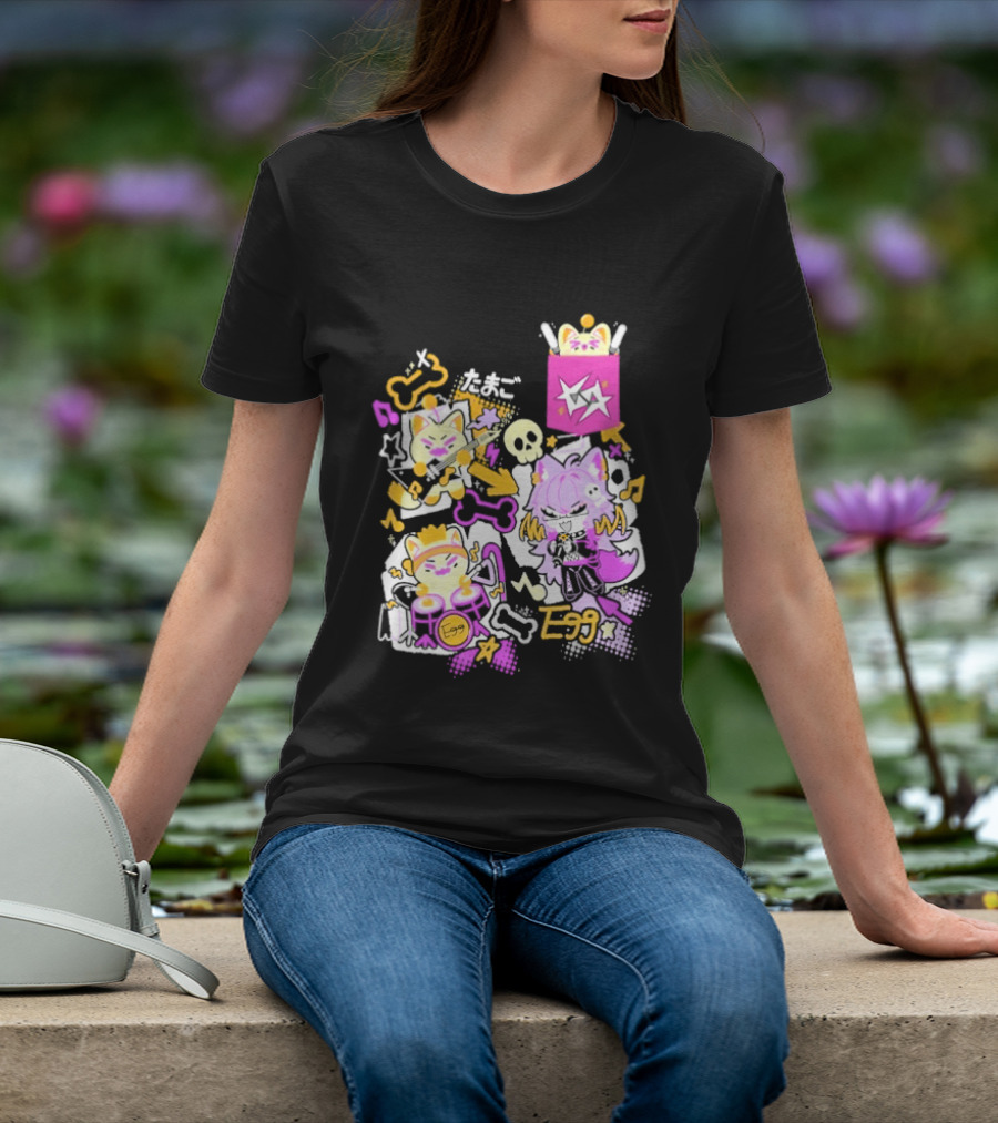 OverEzEggs Aspiring Idol Gamersupps Lucky Cat Gaming Power T-Shirt