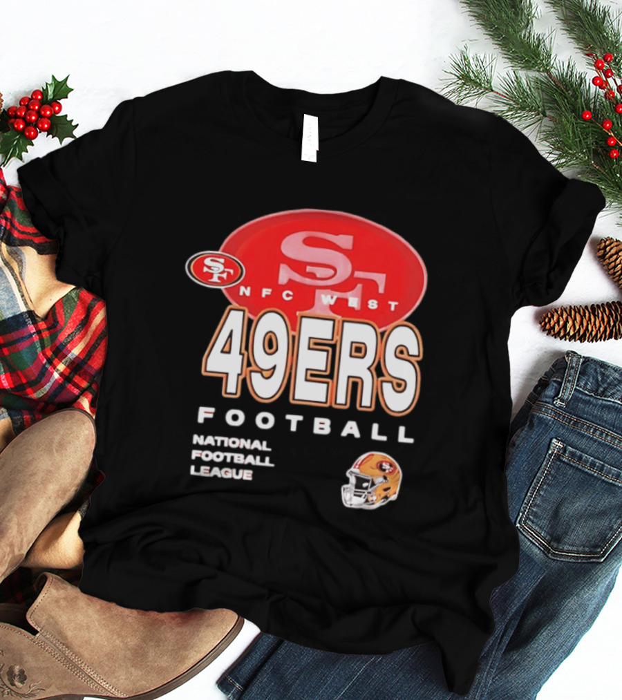 San Francisco 49ers NFC West Football National Football League 49ers Helmet T-Shirt
