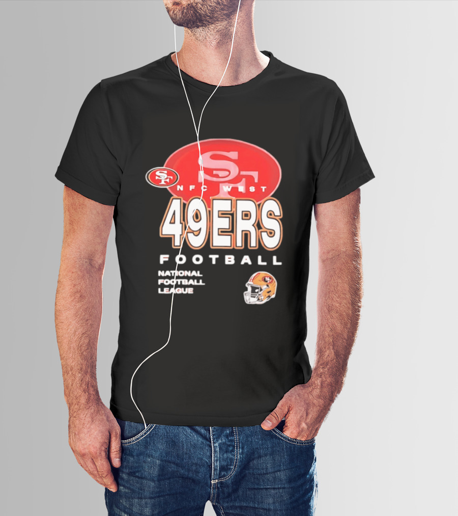 San Francisco 49ers NFC West Football National Football League 49ers Helmet T-Shirt