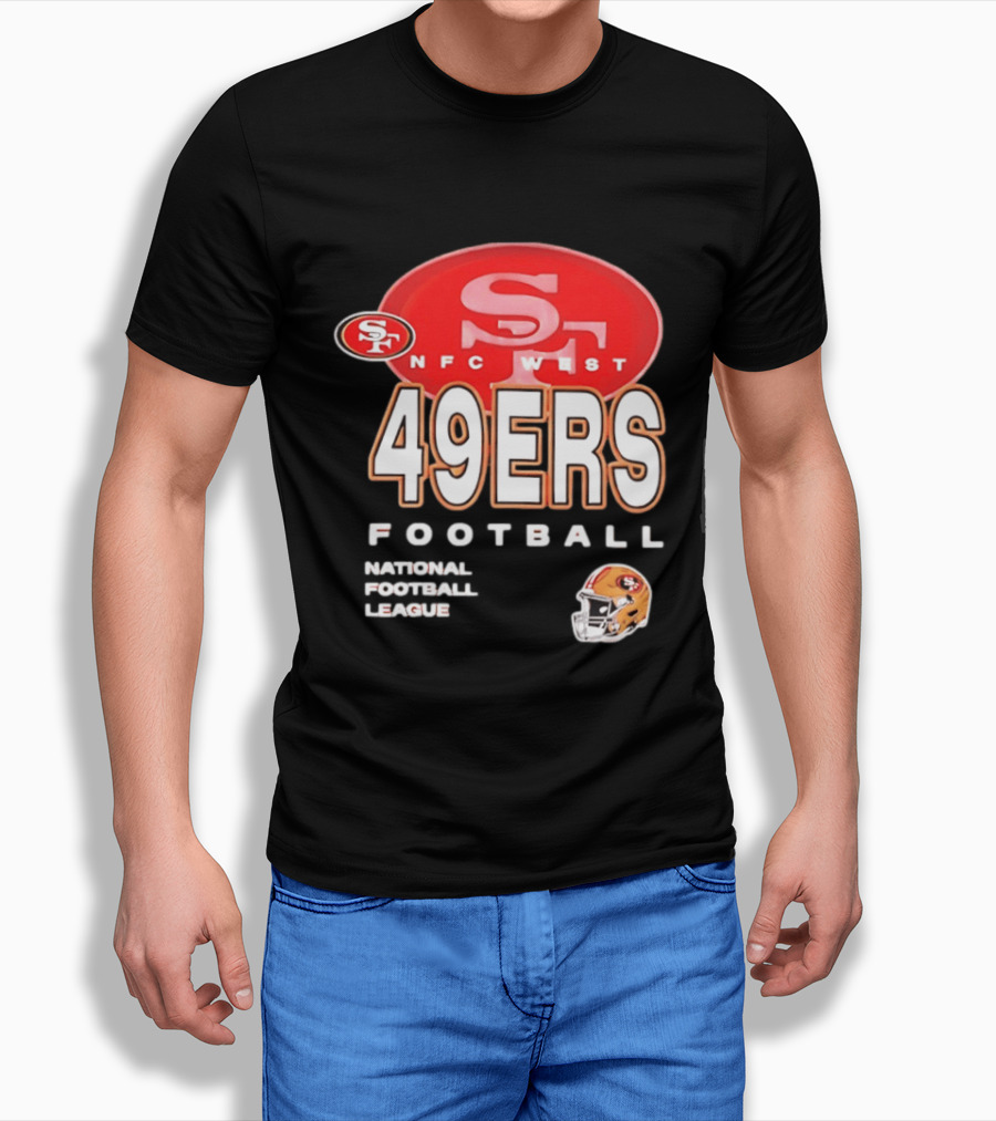 San Francisco 49ers NFC West Football National Football League 49ers Helmet T-Shirt
