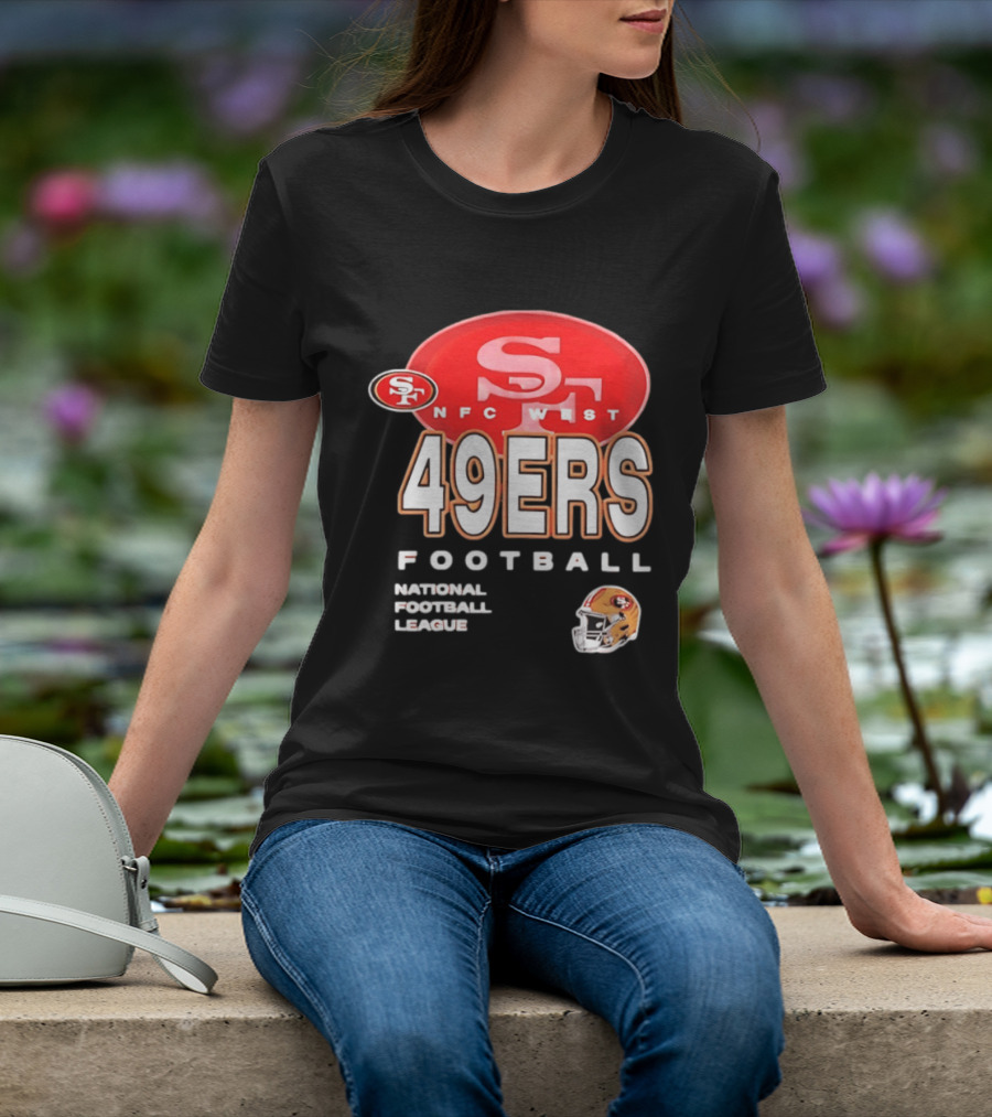 San Francisco 49ers NFC West Football National Football League 49ers Helmet T-Shirt