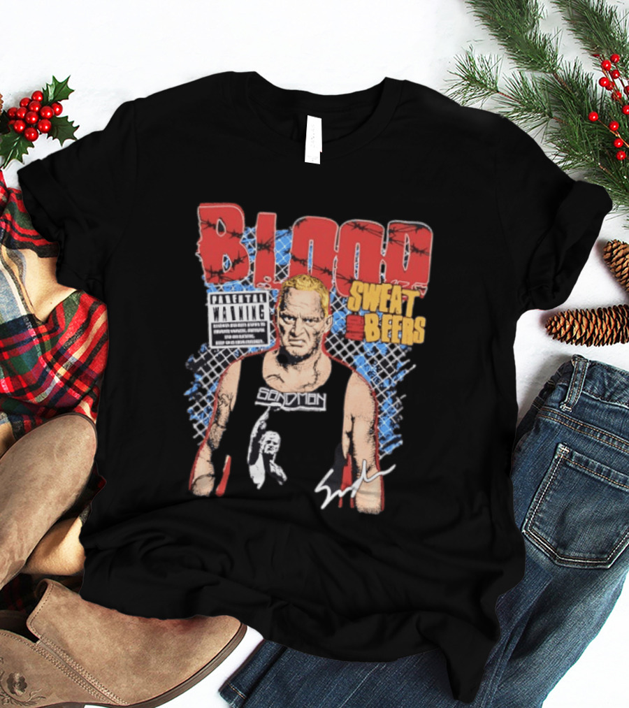 Sandman Blood Sweat And Beers Parental Advisory T-Shirt