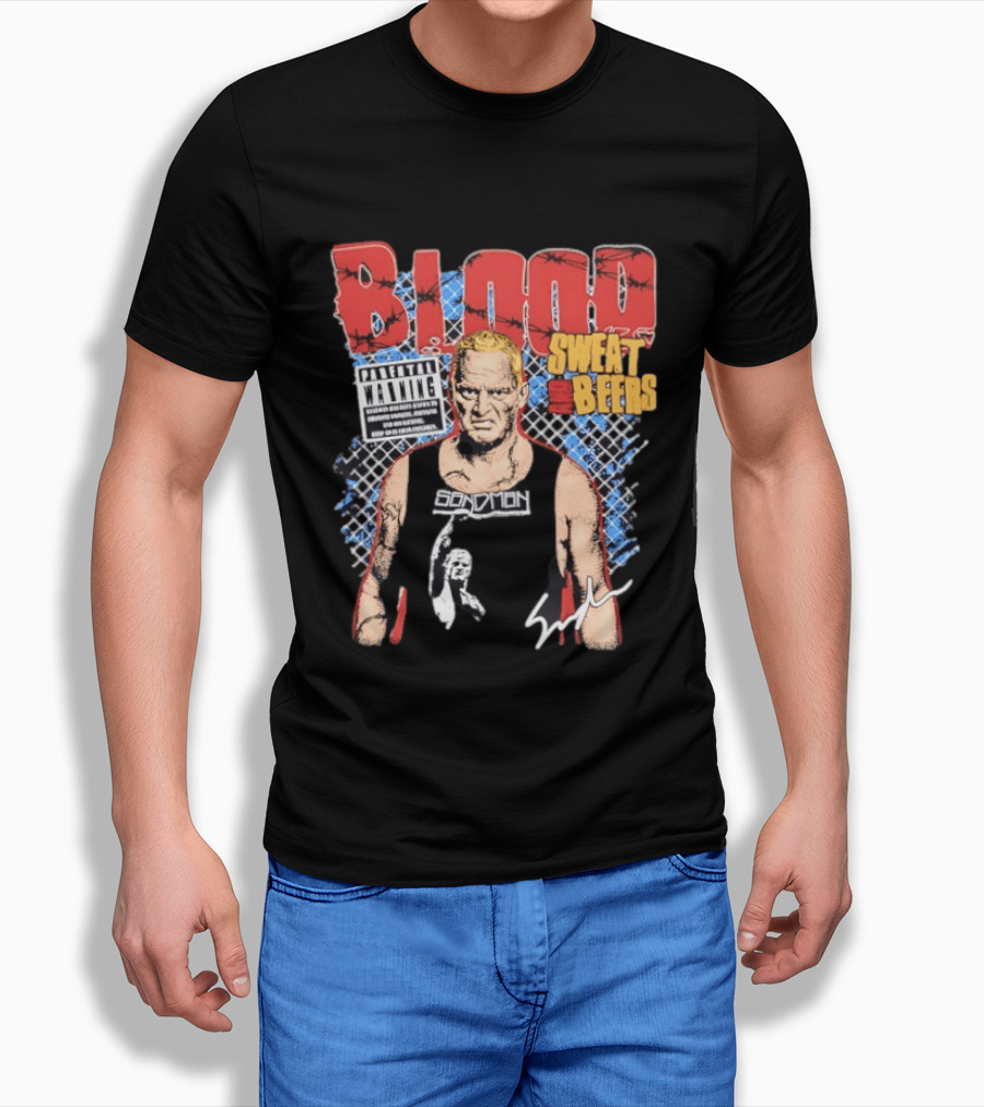Sandman Blood Sweat And Beers Parental Advisory T-Shirt