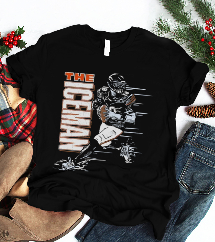 The Iceman Caleb Williams Chicago Bears Football Player Action T-Shirt