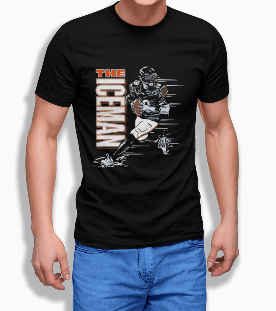 The Iceman Caleb Williams Chicago Bears Football Player Action T-Shirt