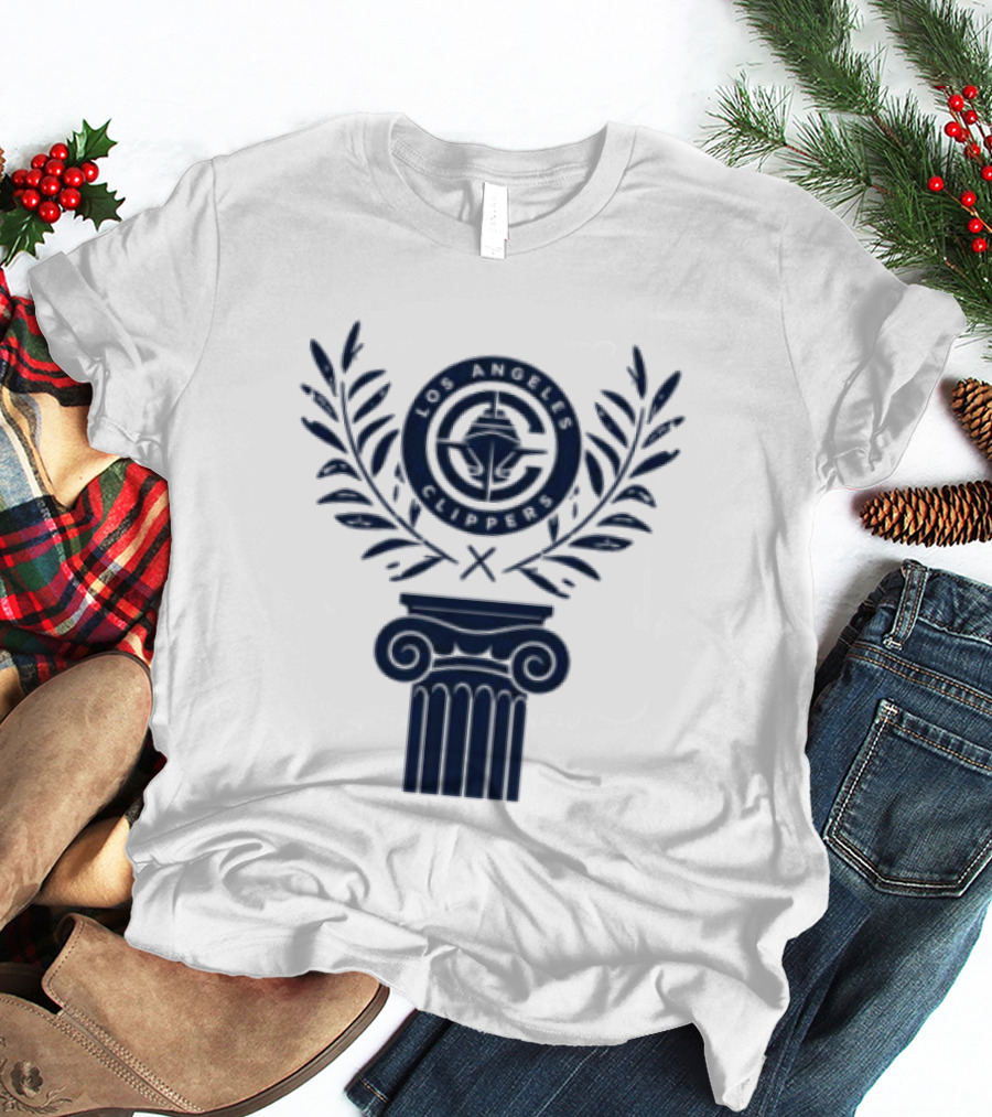 2026 LA Clippers Greek Heritage Night Laurel Column T-Shirt