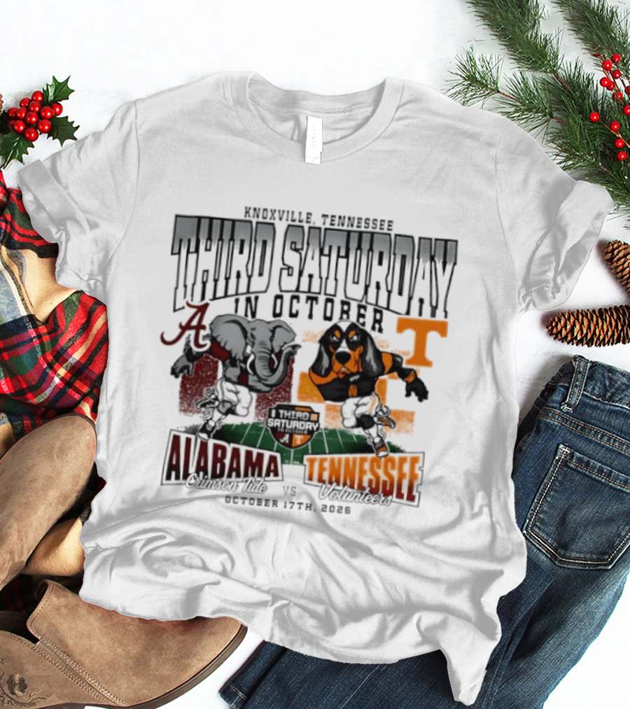 Knoxville Tennessee Third Saturday In October Alabama Crimson Tide Vs Tennessee Volunteers October 15th 2022 T-Shirt