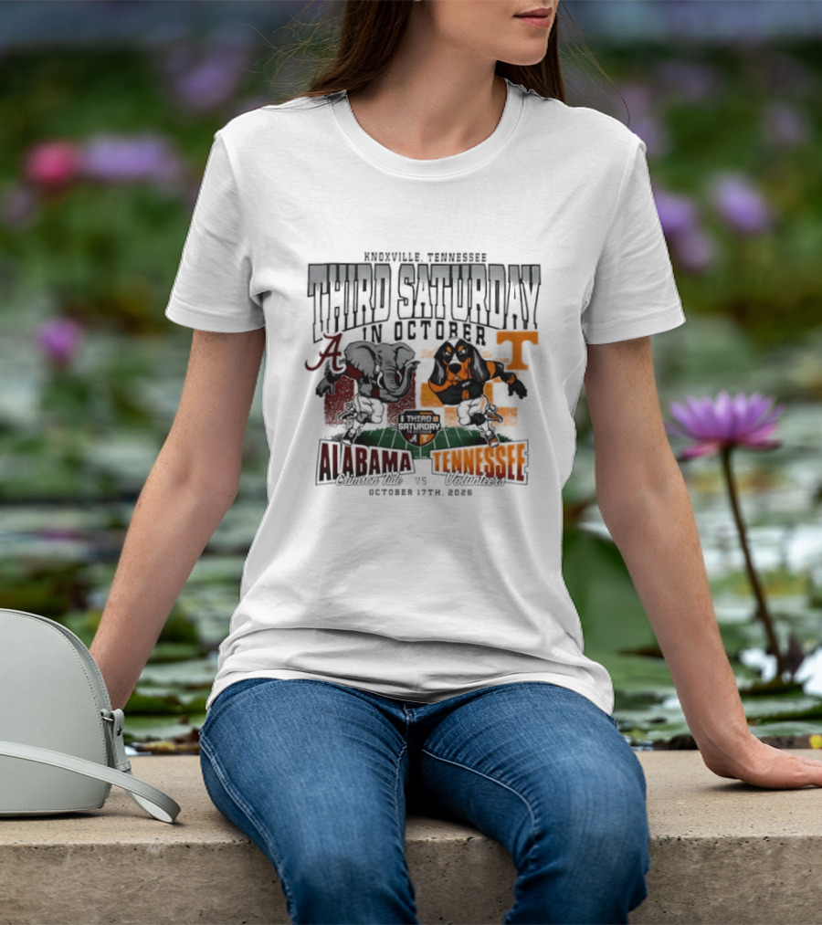 Knoxville Tennessee Third Saturday In October Alabama Crimson Tide Vs Tennessee Volunteers October 15th 2022 T-Shirt