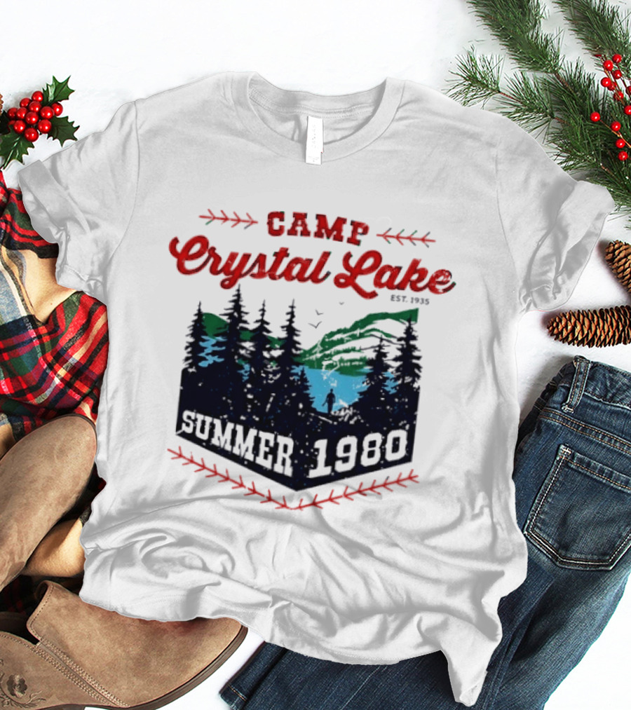 Camp Crystal Lake Vintage Summer 1980 Camping Adventure T-Shirt