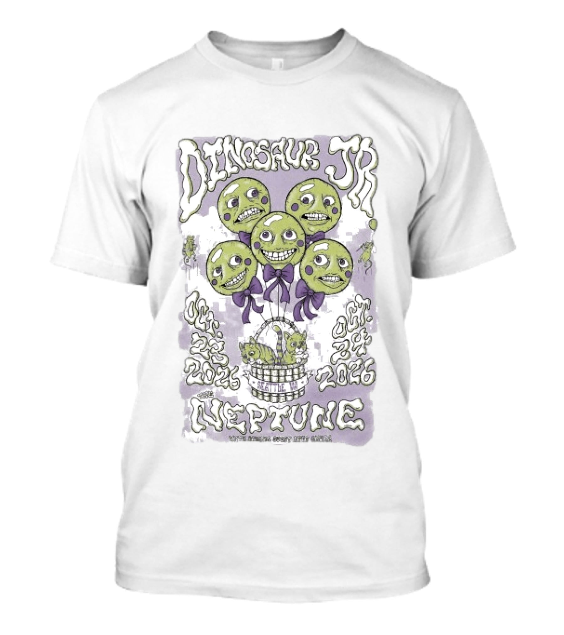 Dinosaur Jr October 23 2026 October 24 2026 Seattle Neptune Theatre T-Shirt