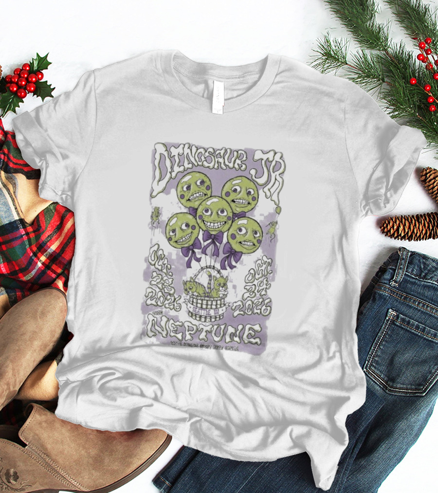 Dinosaur Jr October 23 2026 October 24 2026 Seattle Neptune Theatre T-Shirt