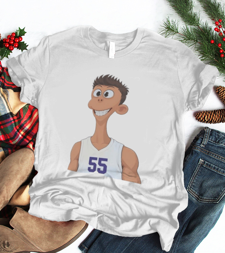 Detroit Pistons No 55 Cartoon Duncan Robinson Sheen T-Shirt