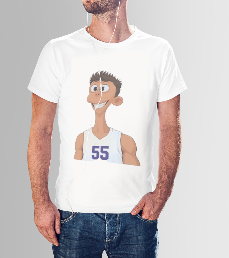 Detroit Pistons No 55 Cartoon Duncan Robinson Sheen T-Shirt