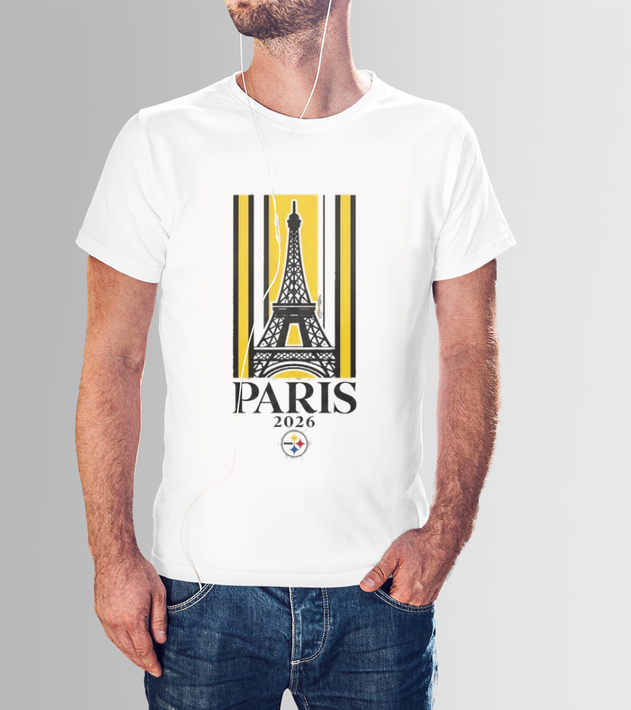 Santonio Holmes Pittsburgh Steelers Paris 2026 Eiffel Tower T-Shirt