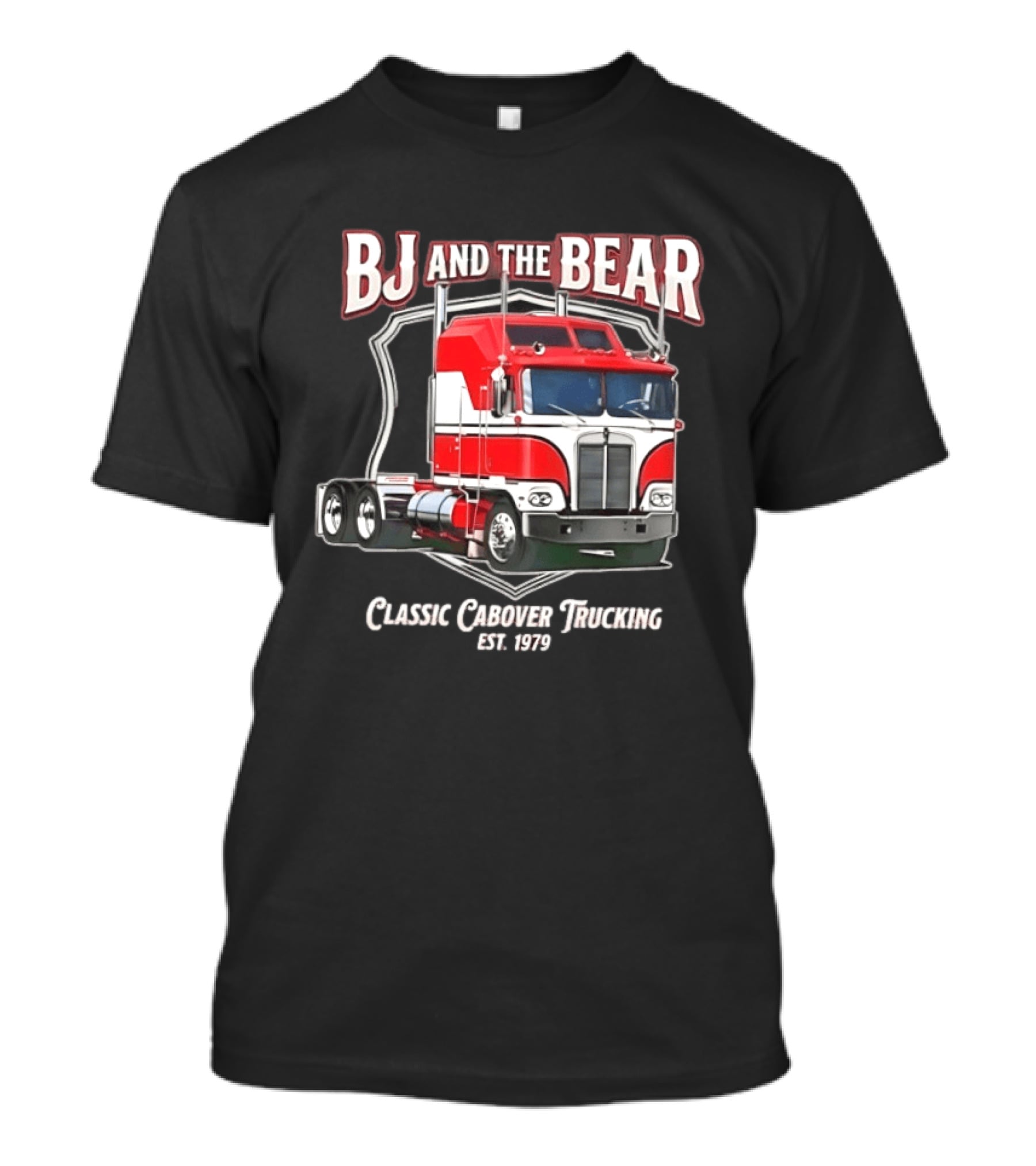 BJ And The Bear Classic Cabover Trucking Est 1979 T-Shirt