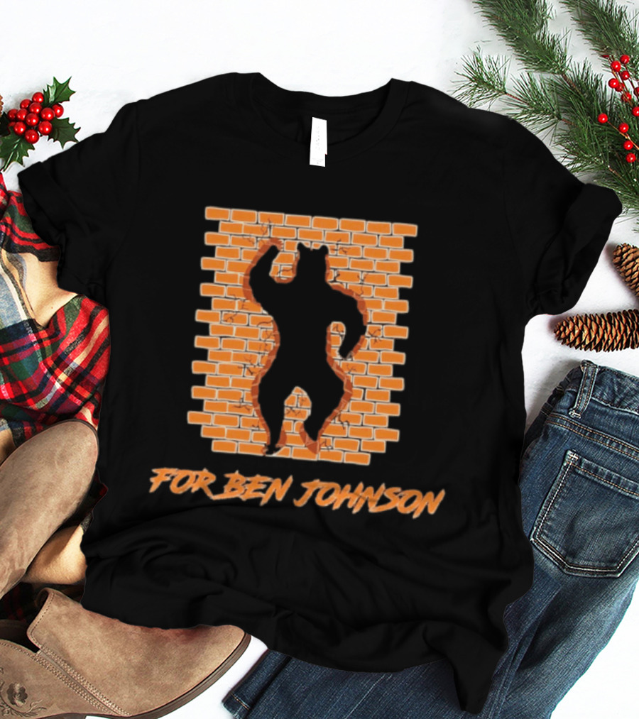 Chicago Bears Brick Wall Breakthrough For Ben Johnson T-Shirt