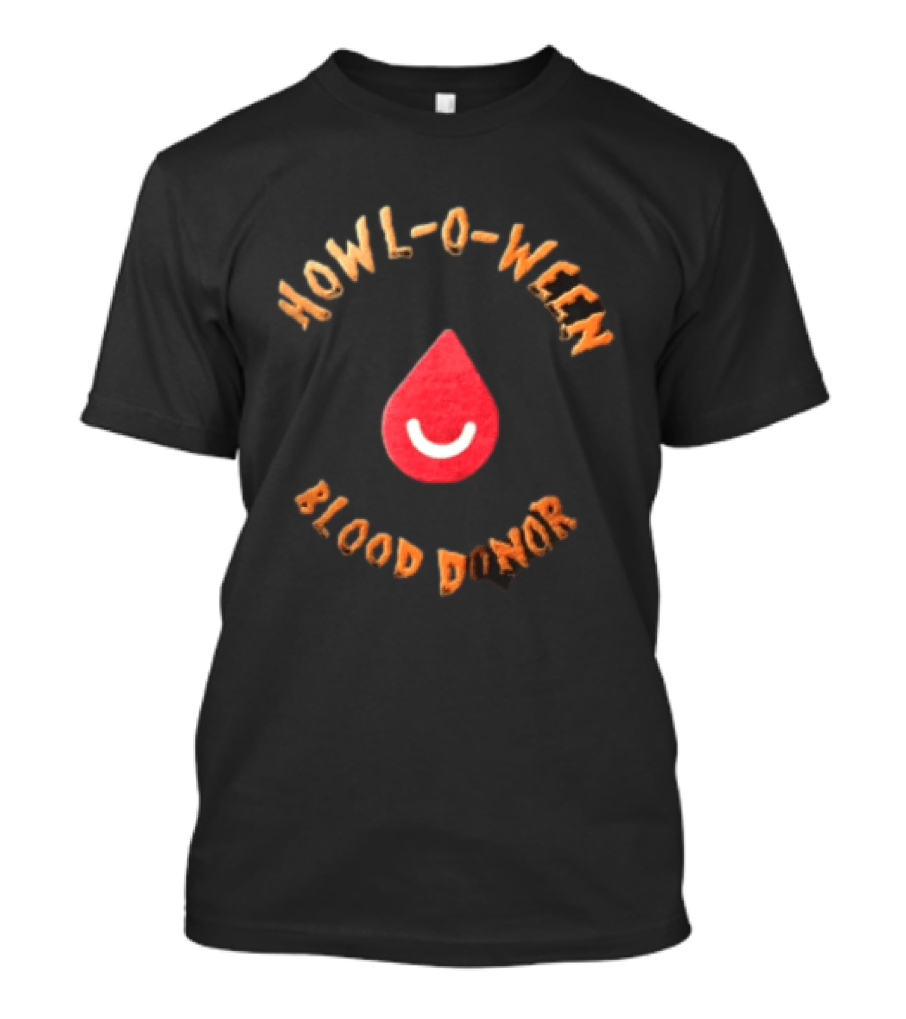 Howl O Ween Blood Donor Red Blood Drop White Smile T-Shirt