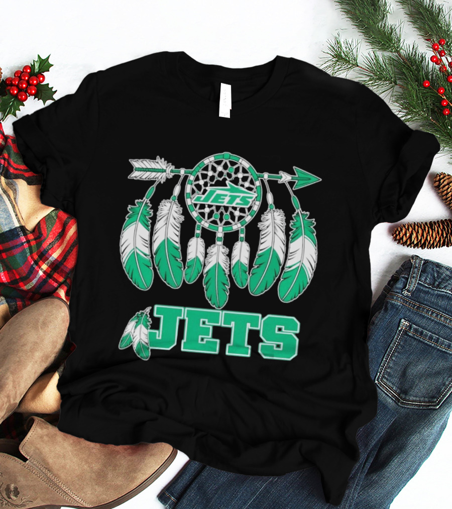 New York Jets Dreamcatcher Feather Arrow T-Shirt