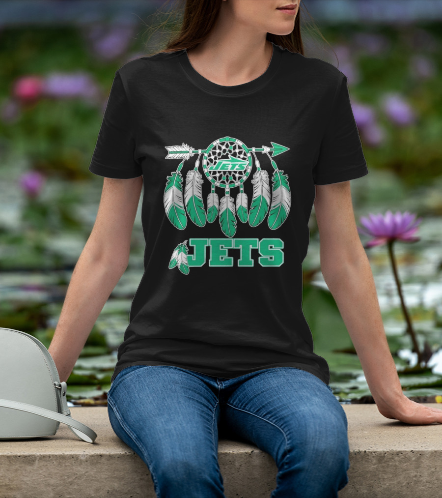 New York Jets Dreamcatcher Feather Arrow T-Shirt