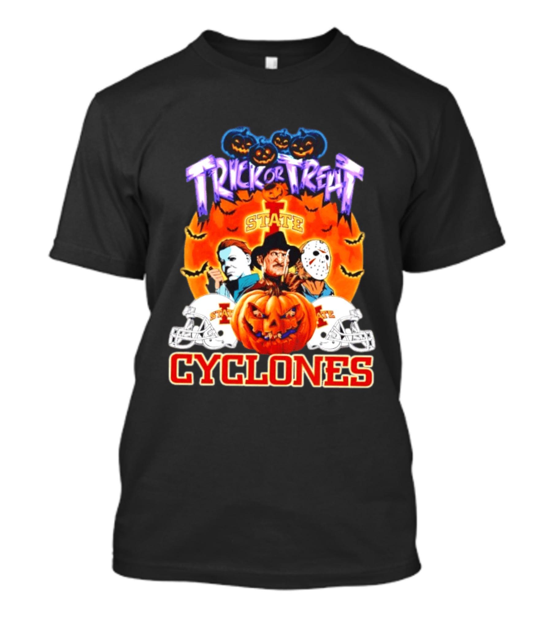 Iowa State Cyclones Trick Or Treat Halloween Horror Characters 2026 T-Shirt