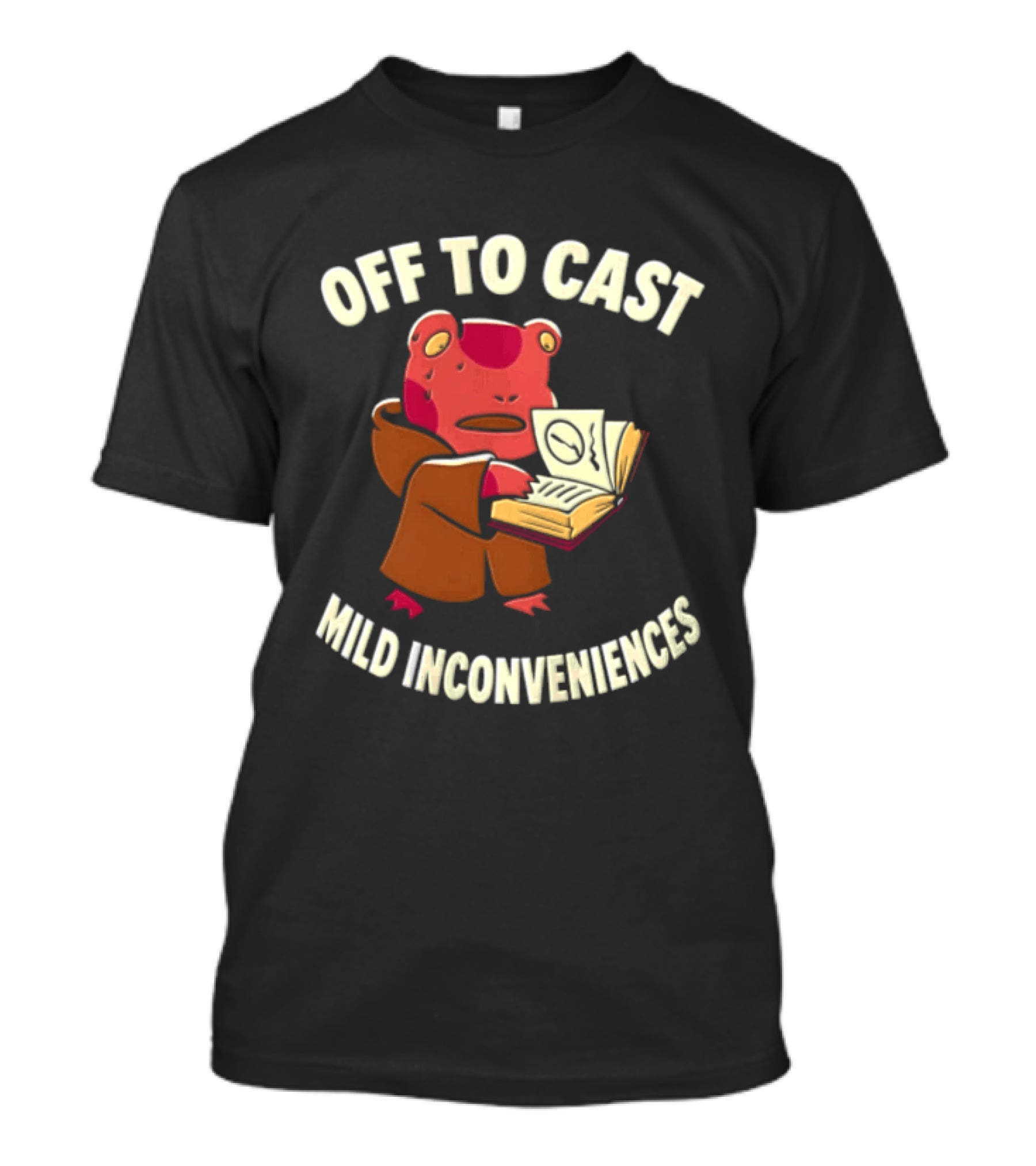 Off To Cast Mild Inconveniences Frog With Spellbook T-Shirt