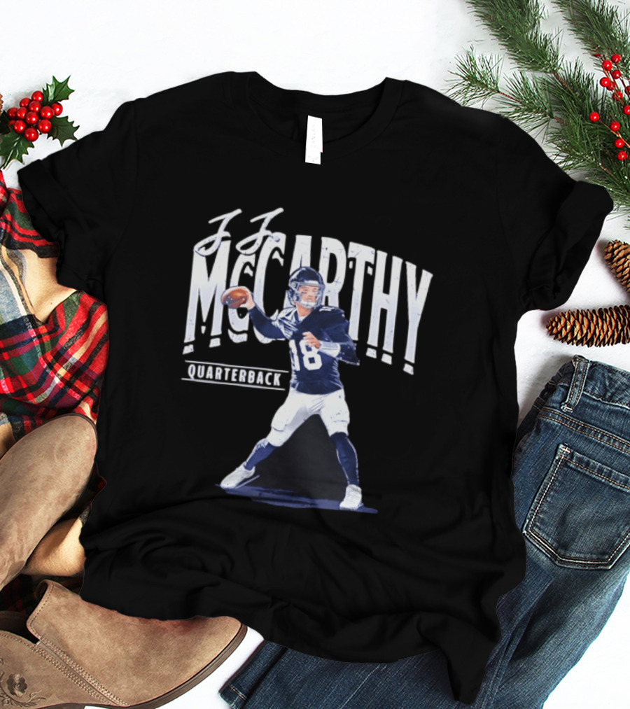 J.J. McCarthy Quarterback 18 Football Player T-Shirt