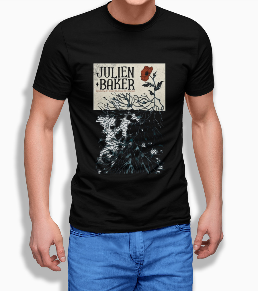 Julien Baker Salt Lake City October 15th 16th 17th Kilby Court Poppy T-Shirt