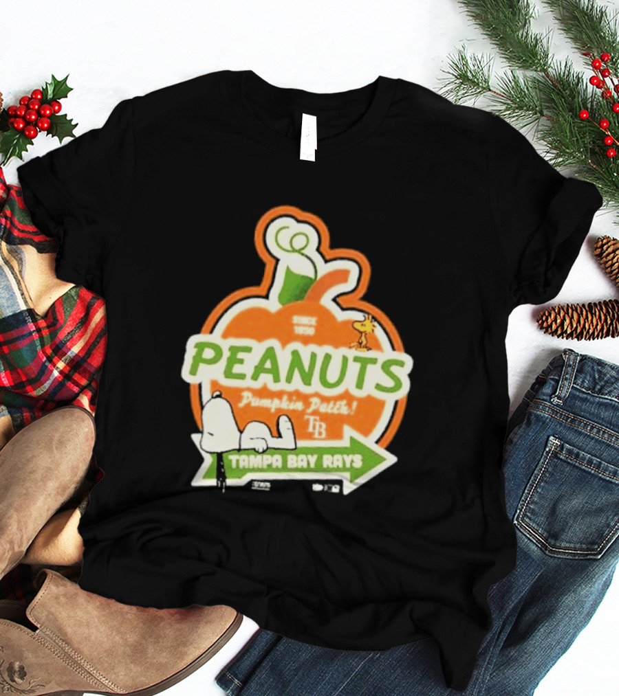 Tampa Bay Rays Peanuts Pumpkin Patch Since 1950 T-Shirt