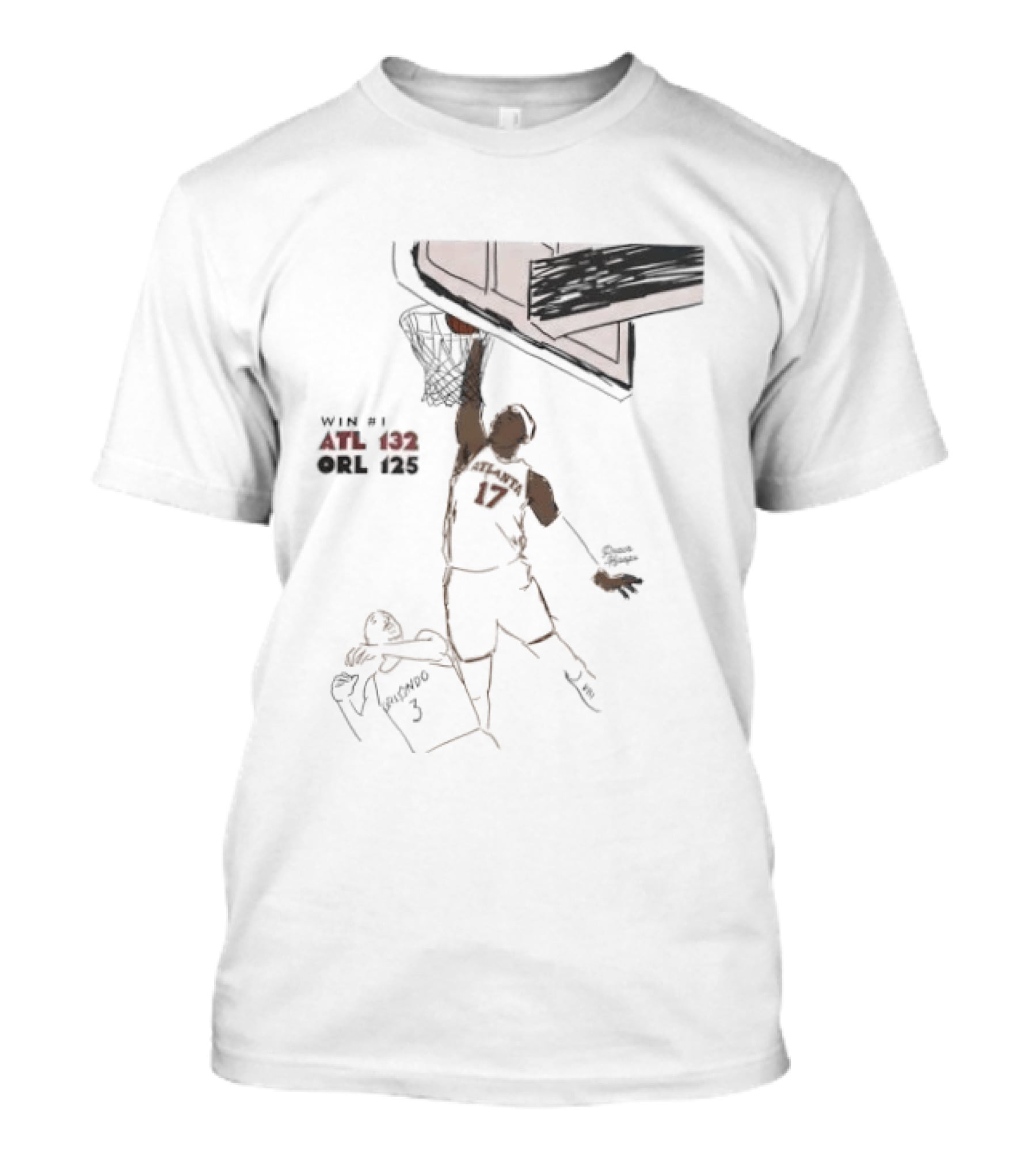 Atlanta Hawks Onyeka Okongwu Dunk Win Over Orlando Magic 125 132 NBA 2026 T-Shirt