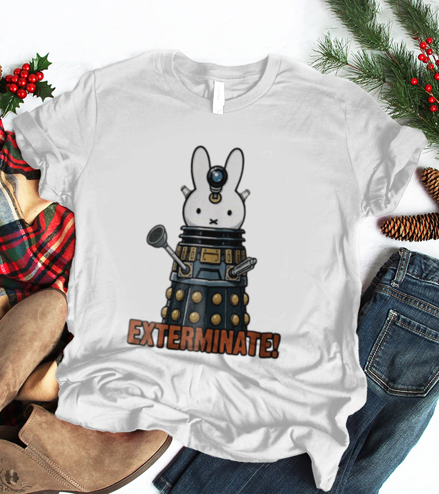 Exterminate Miffy Rabbit Dalek T-Shirt