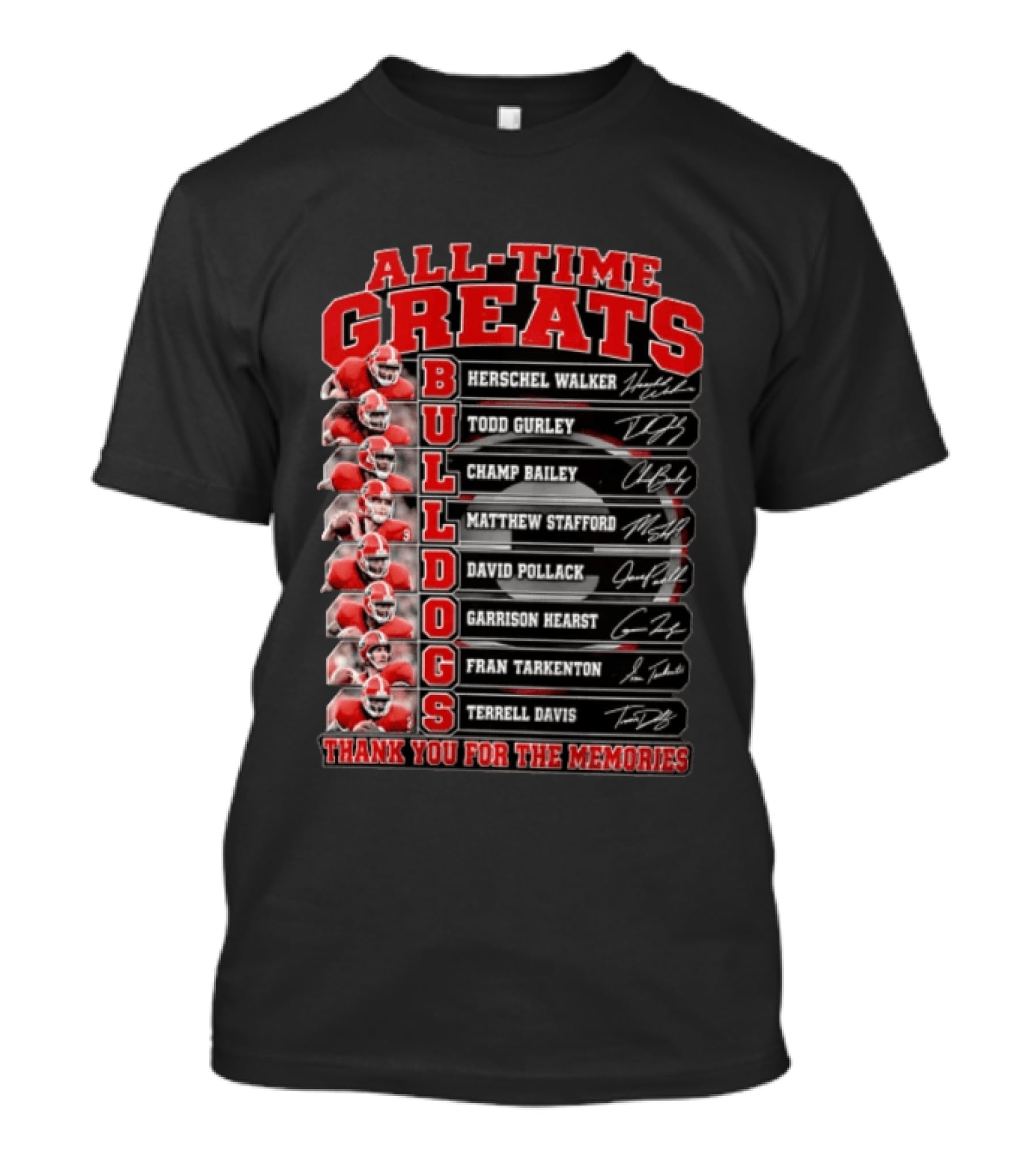 All Time Greats Bulldogs Thank You For The Memories T-Shirt