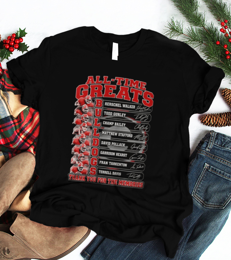 All Time Greats Bulldogs Thank You For The Memories T-Shirt