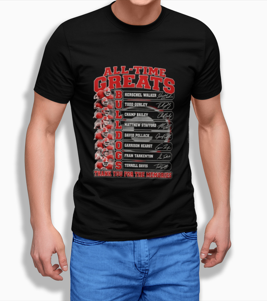 All Time Greats Bulldogs Thank You For The Memories T-Shirt